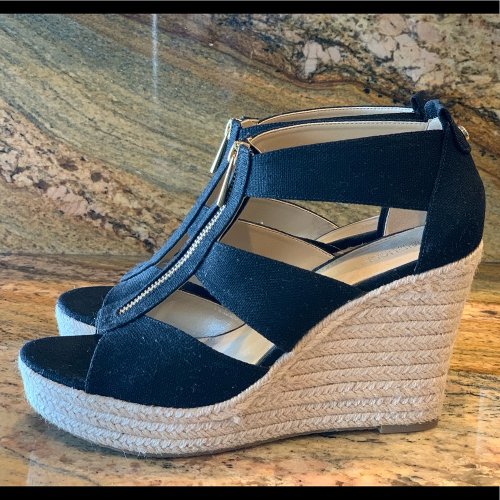 Michael Kors Berkley Weave Canvas Espadrille Wedge